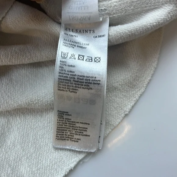 All Saints Navarre Sweatshirt N177-23 - Picture 10 of 12